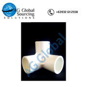 Pipe fitting - White pvc three way elbow 19mm - cartimartonline.com