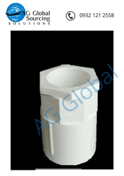 Pipe fitting, 20mm, white bulkhead fitting, slim type - cartimartonline.com