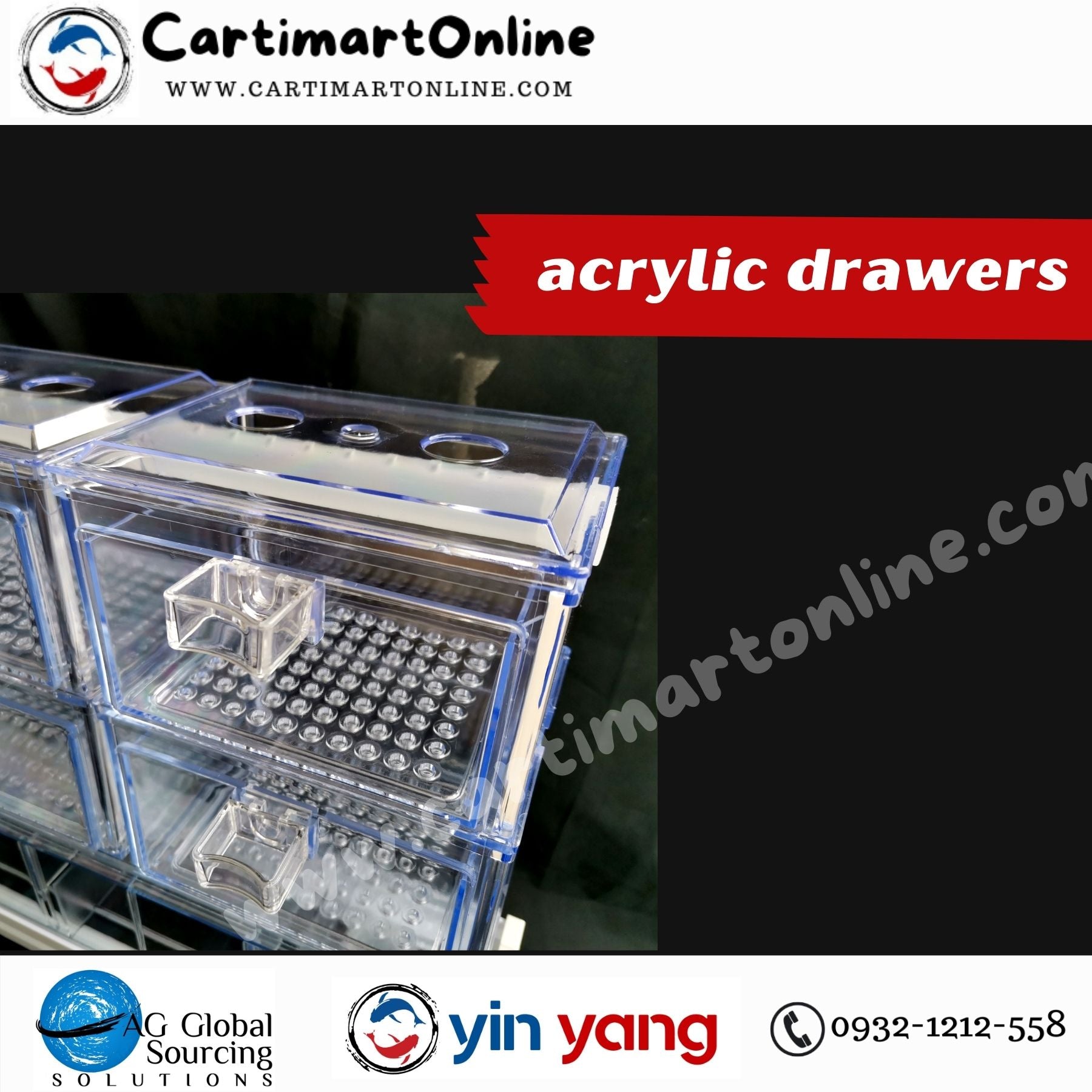 Plastic Rinkle Filter Trickle filter 60cm drawer type with sump for 15 to 35 gallons tank ...