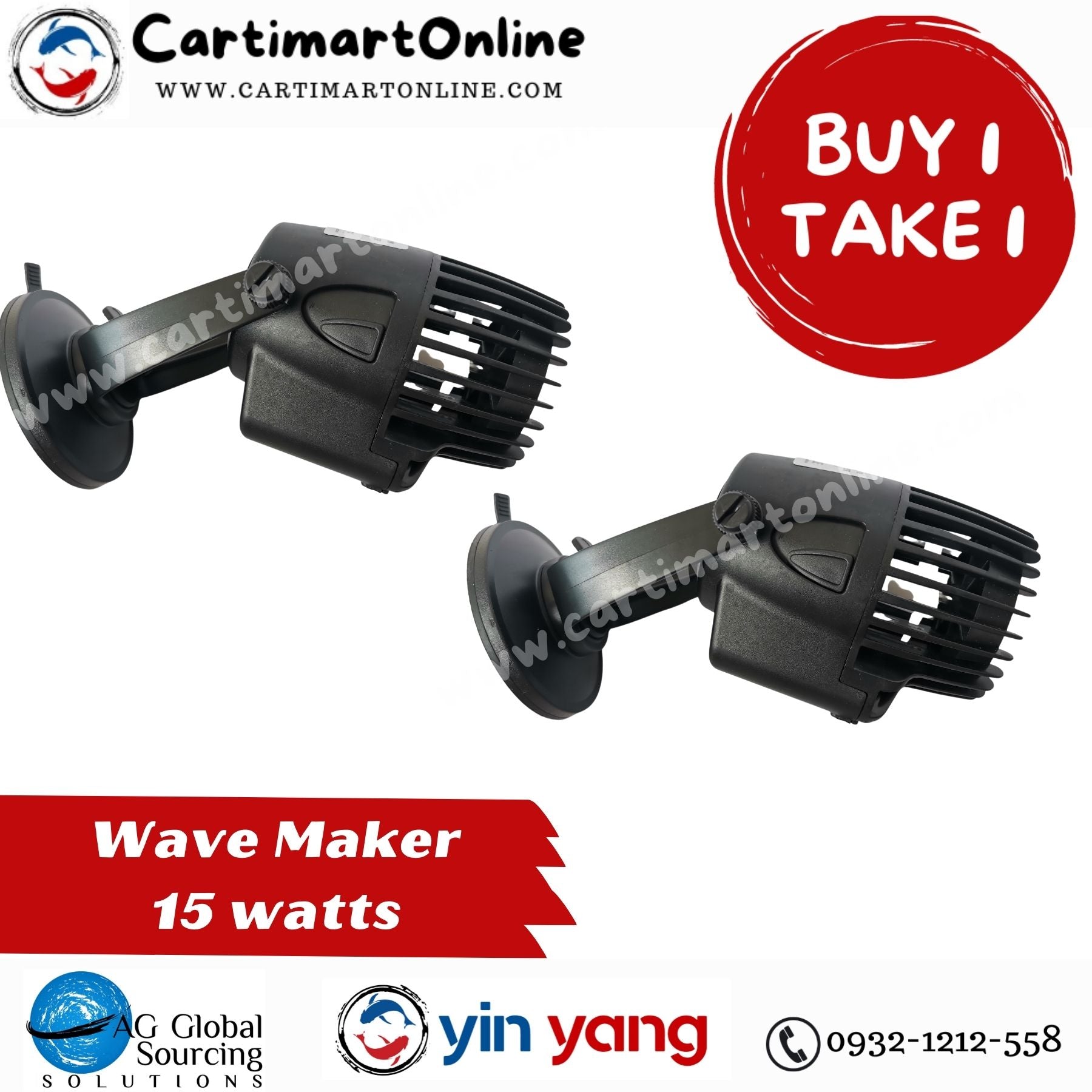 Wavemaker Wavemaker Pump YU15W300M for Aquarium 15 watts 10000 liters per hour B ...